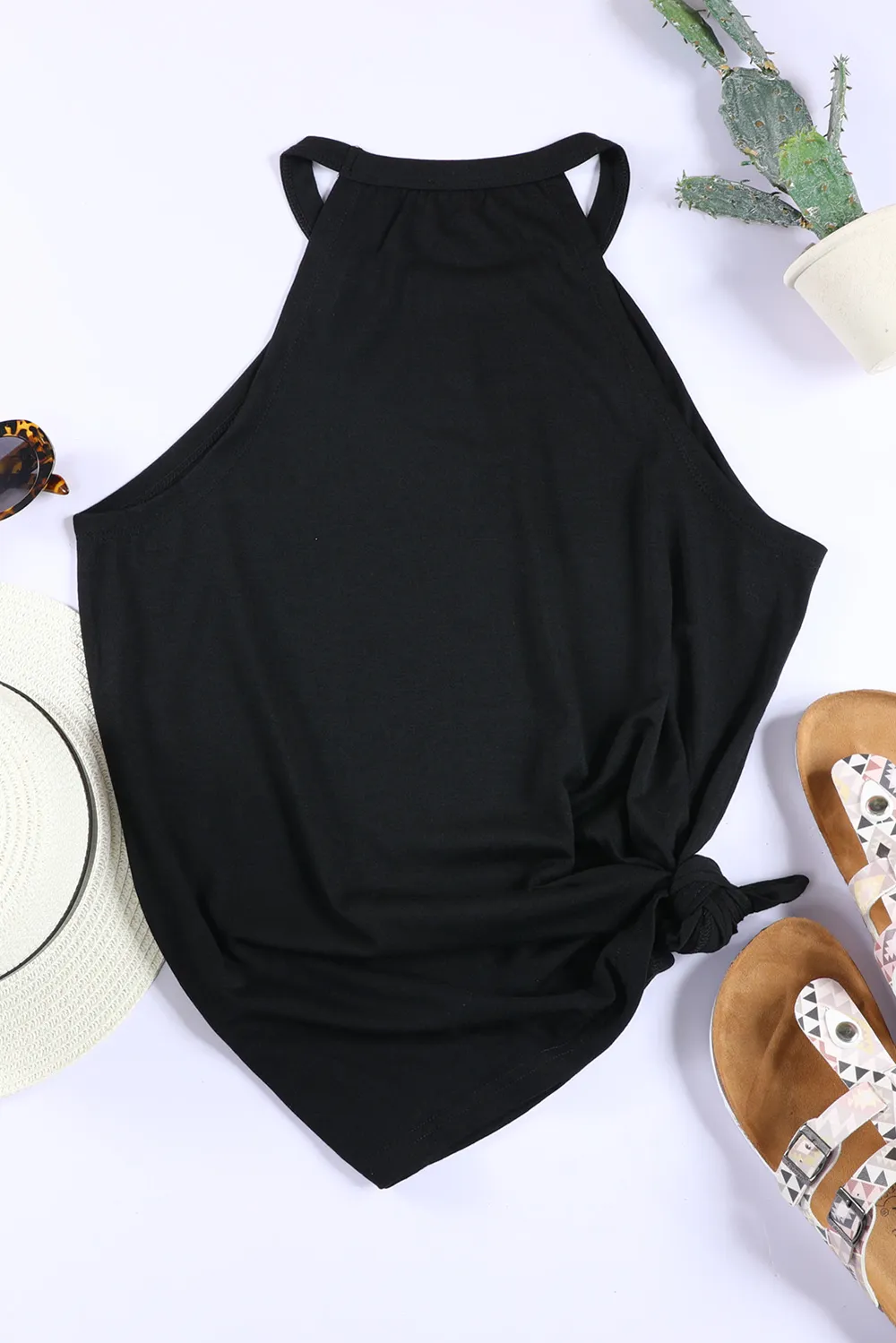 Letter Graphic Round Neck Tank, image 5