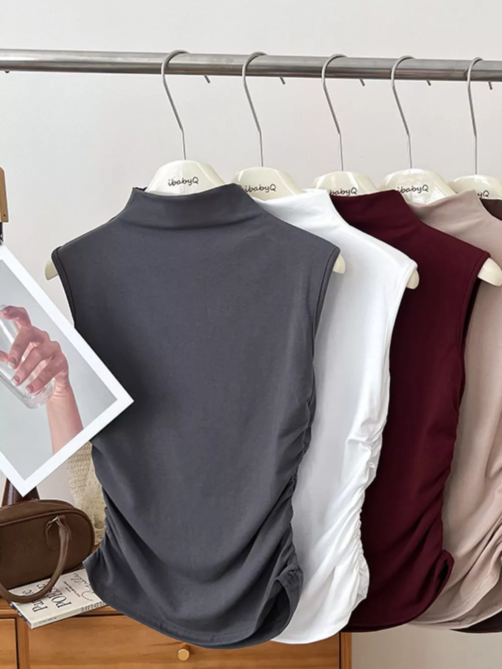 Ruched Mock Neck Tank, image 24