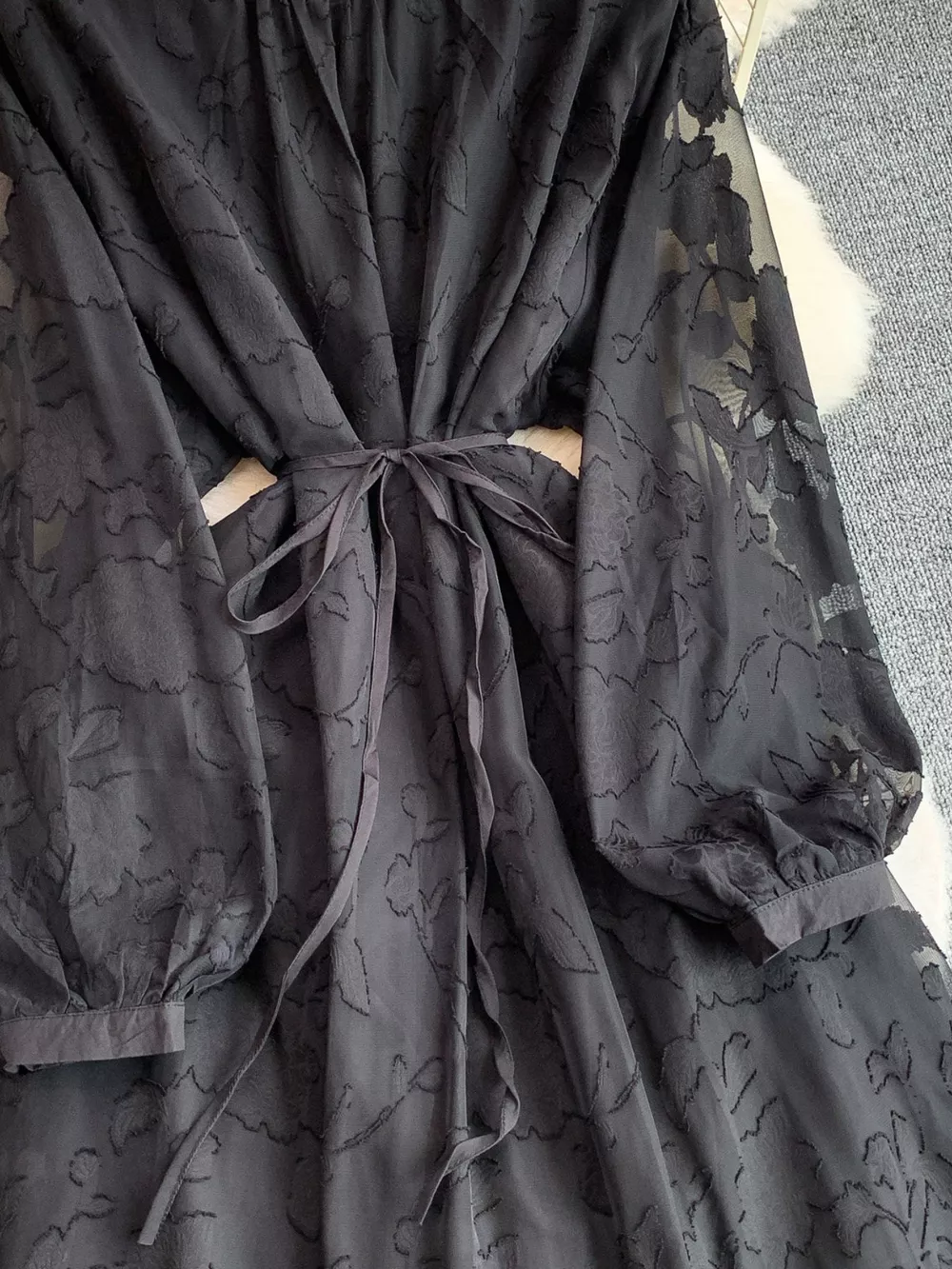 Tie Waist Long Sleeve Dress, image 10
