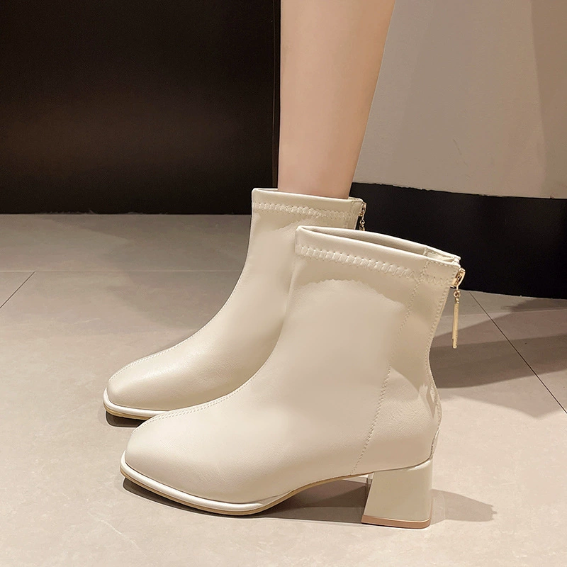 Square Toe Block Heels Boots, image 12