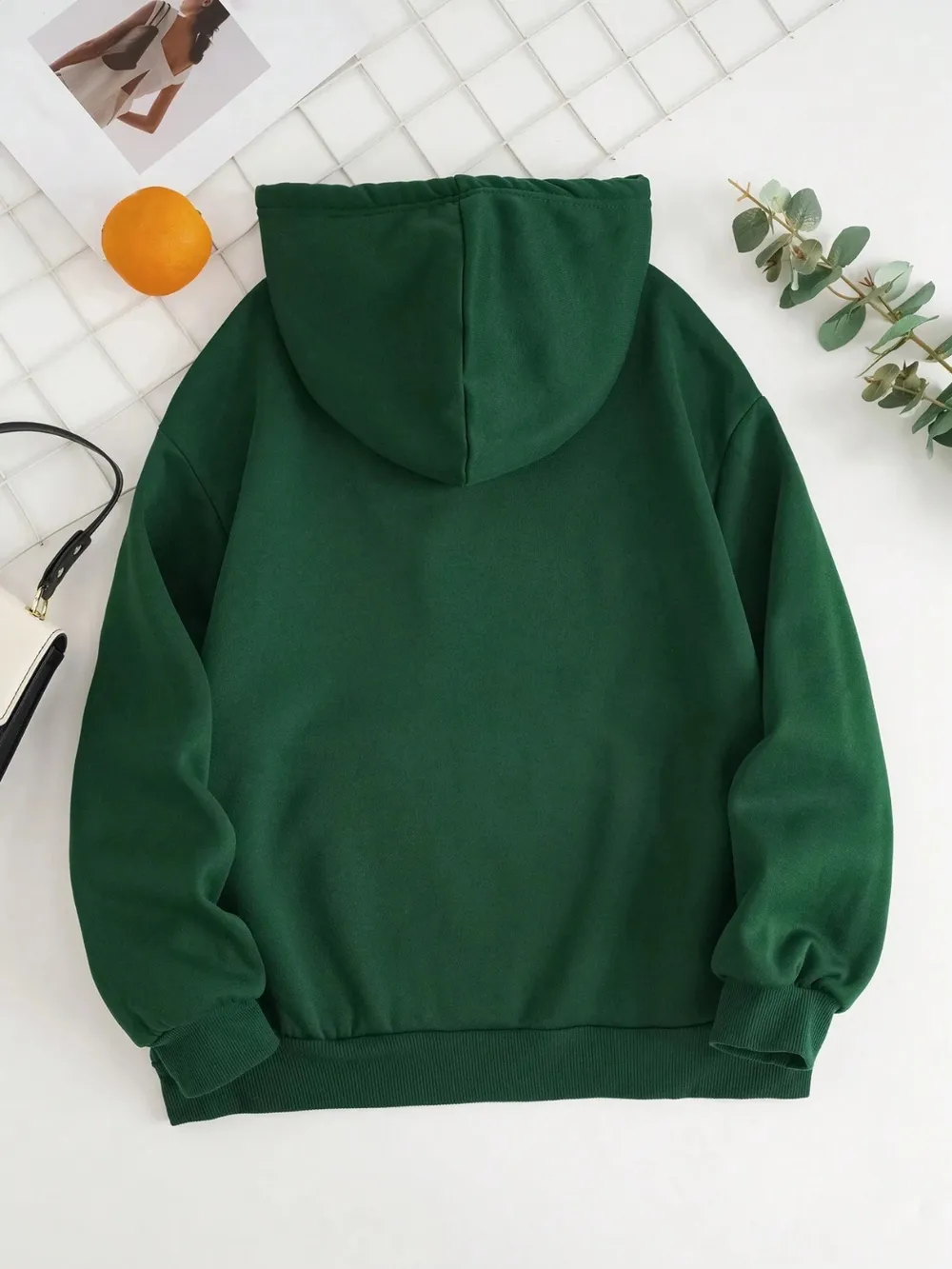 Drawstring Dropped Shoulder Hoodie, image 24