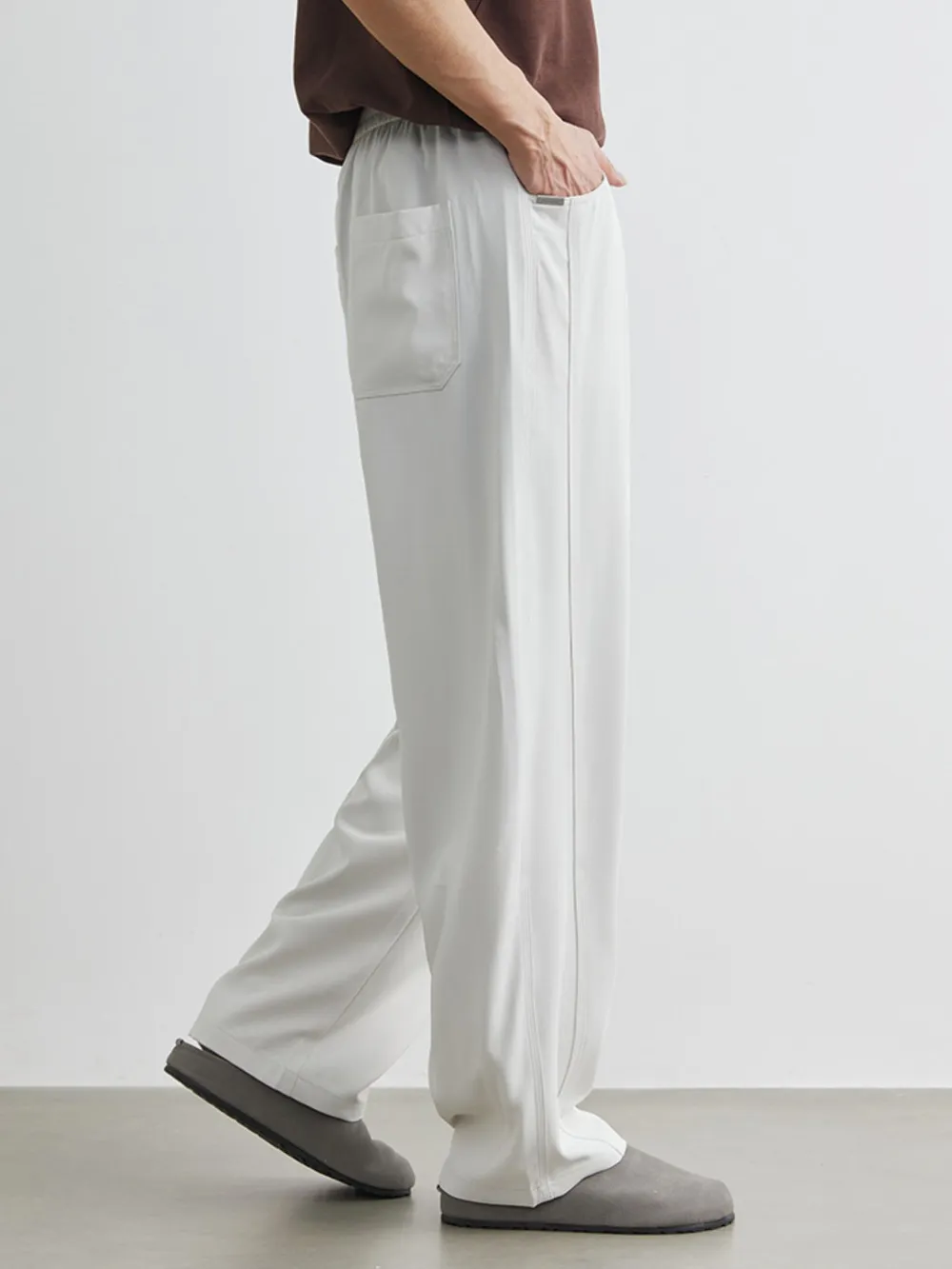 Men's Plus Size Relaxed Fit Wide Leg Casual Pants, image 8