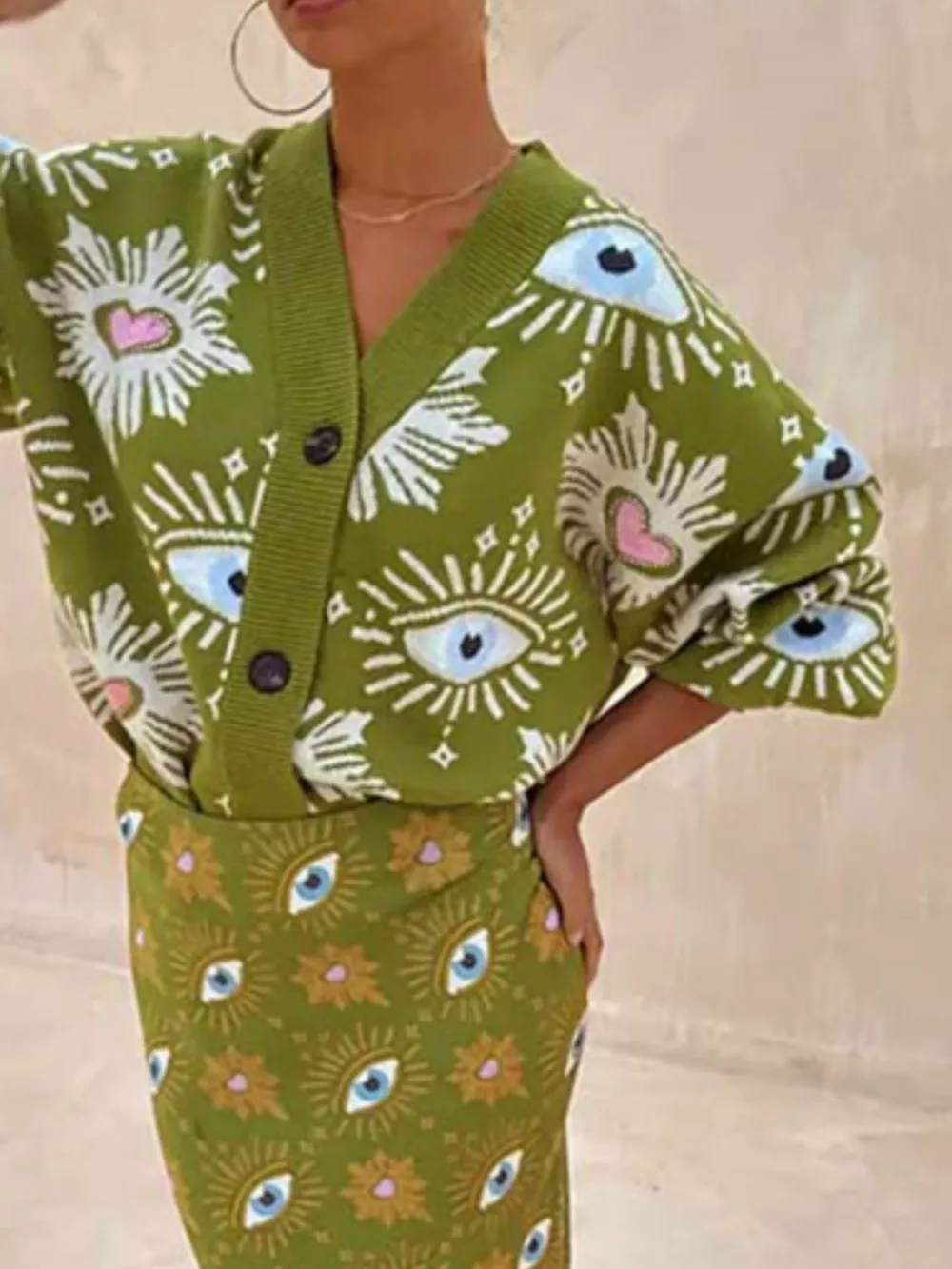 Button-Down Dropped Shoulder Cardigan, image 4