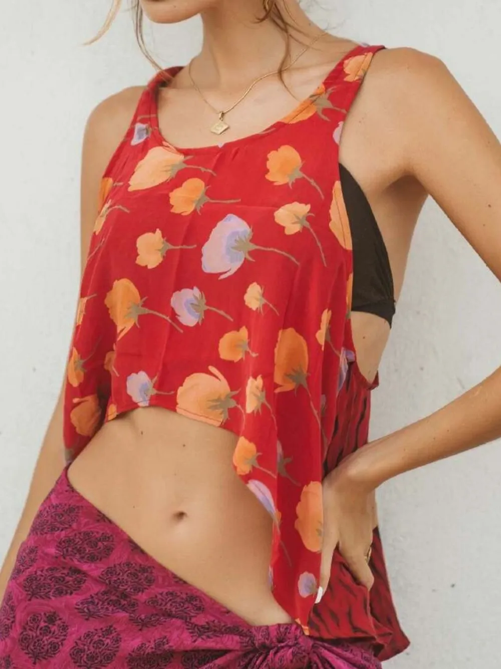 Printed Scoop Neck Tank, image 22