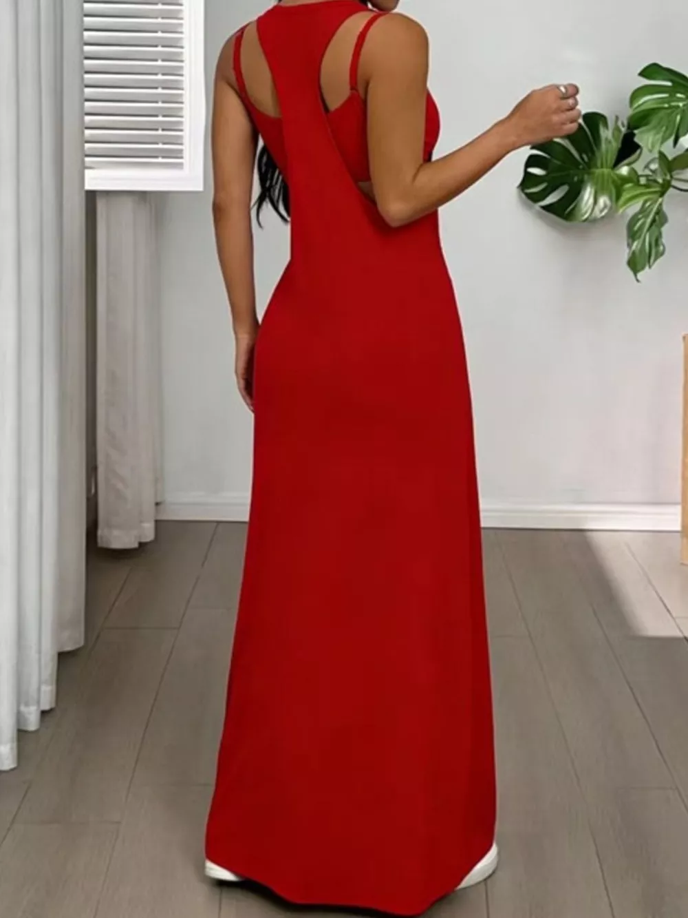 Scoop Neck Cami and Maxi Dress Set, image 20