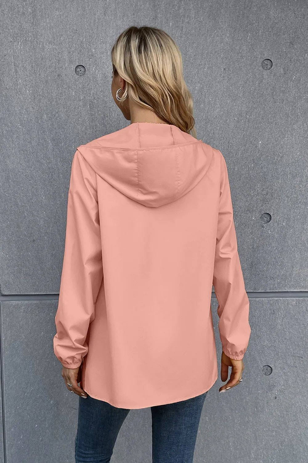 Zip Up Long Sleeve Hooded Watertight Jacket, image 15