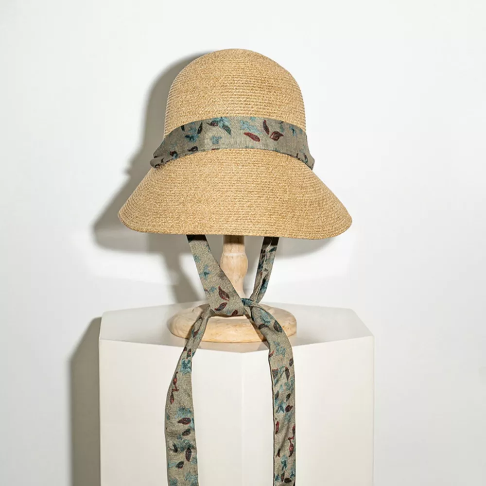 Floral Ribbon Straw Sun Hat, image 6