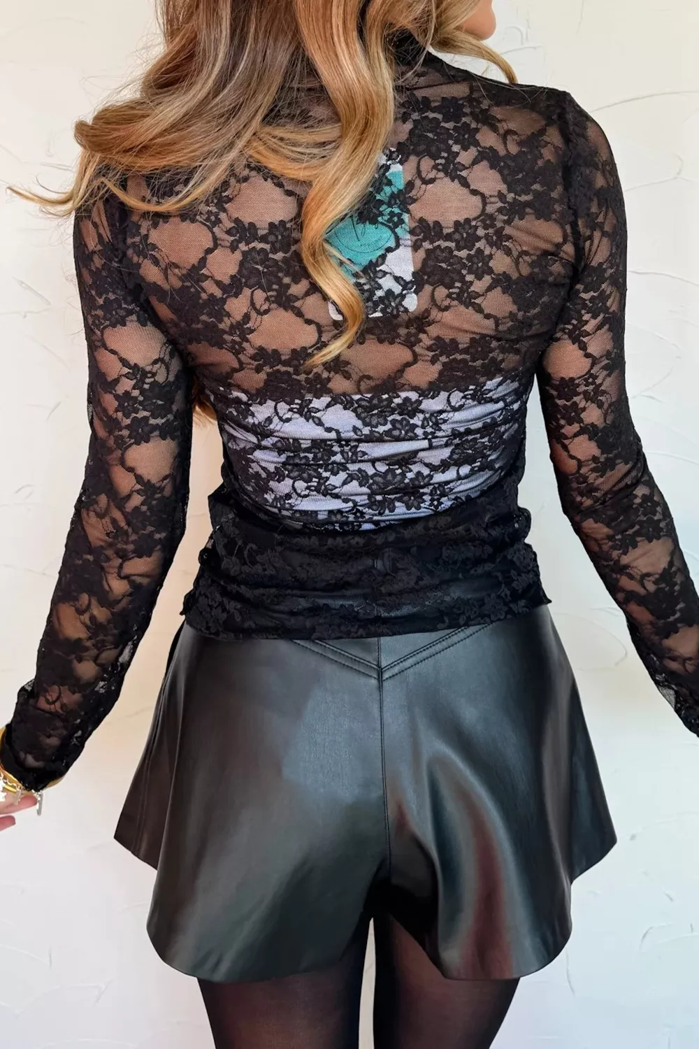 Floral Lace Long Sleeve Top, image 3