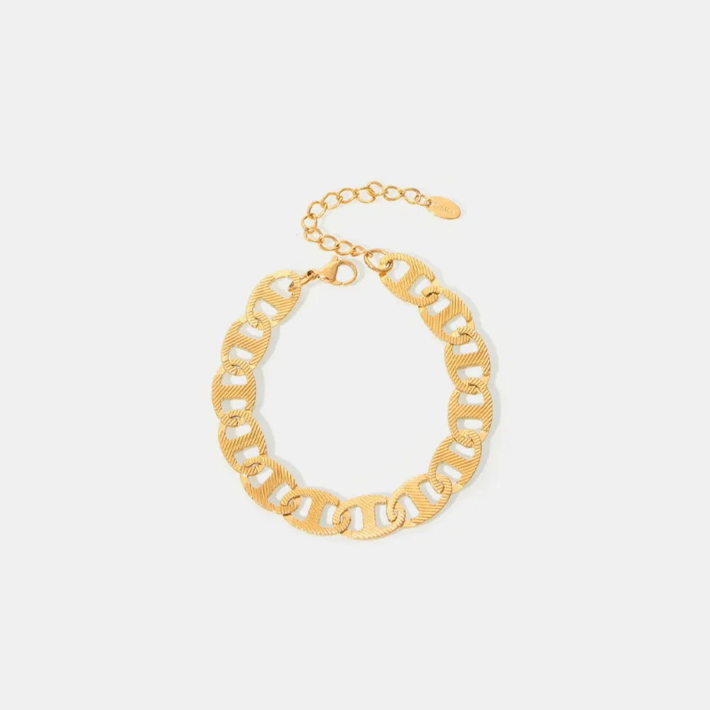 18K Gold-Plated Stainless Steel Chain Bracelet, image 3