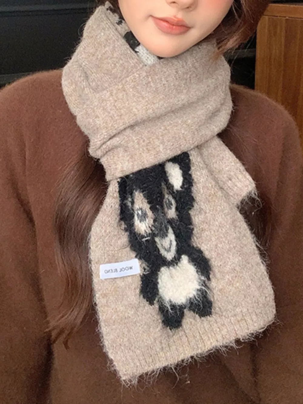 Koala Pattern Winter Scarf, image 6