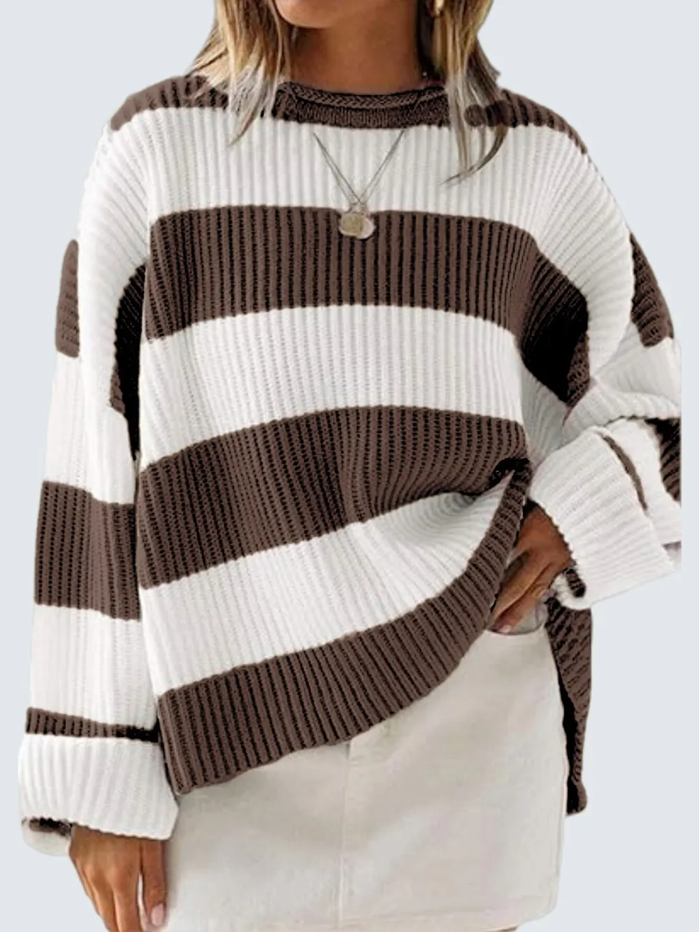 Round Neck Long Sleeve Sweater, image 21