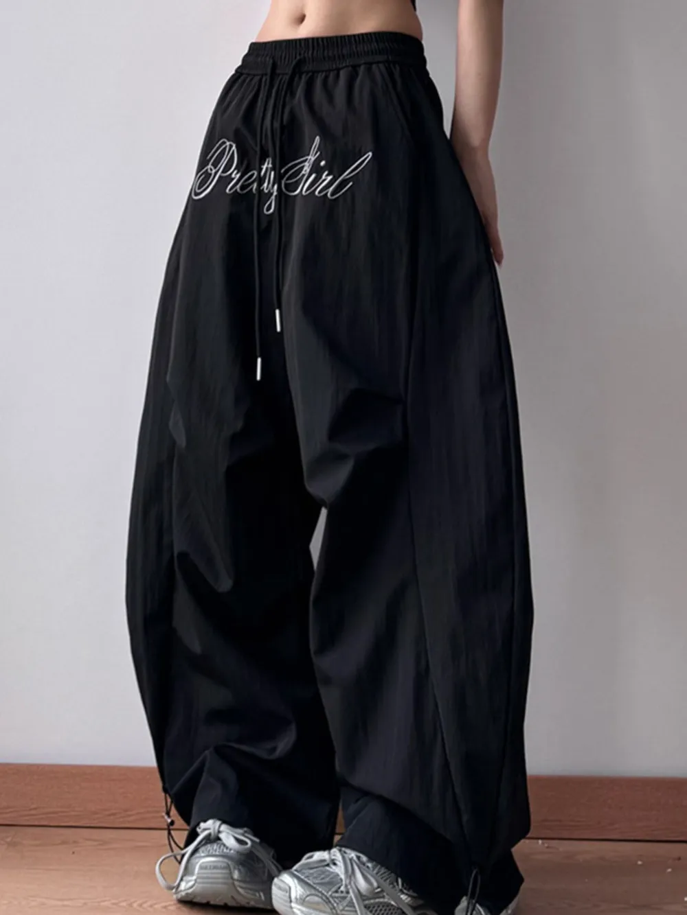 Drawstring Oversized Wide Leg Casual Pants, image 10