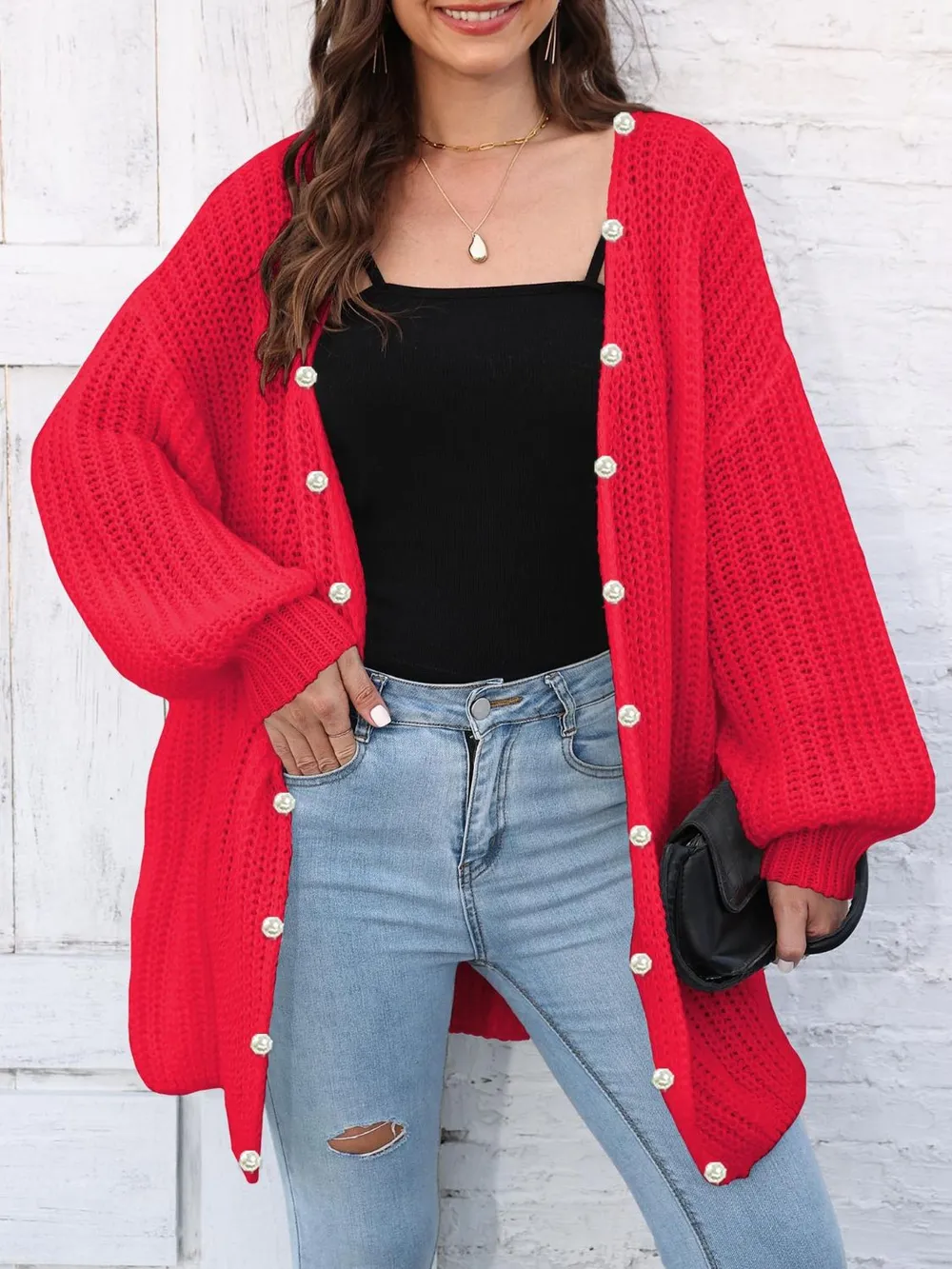 Open Front Long Sleeve Cardigan, image 11