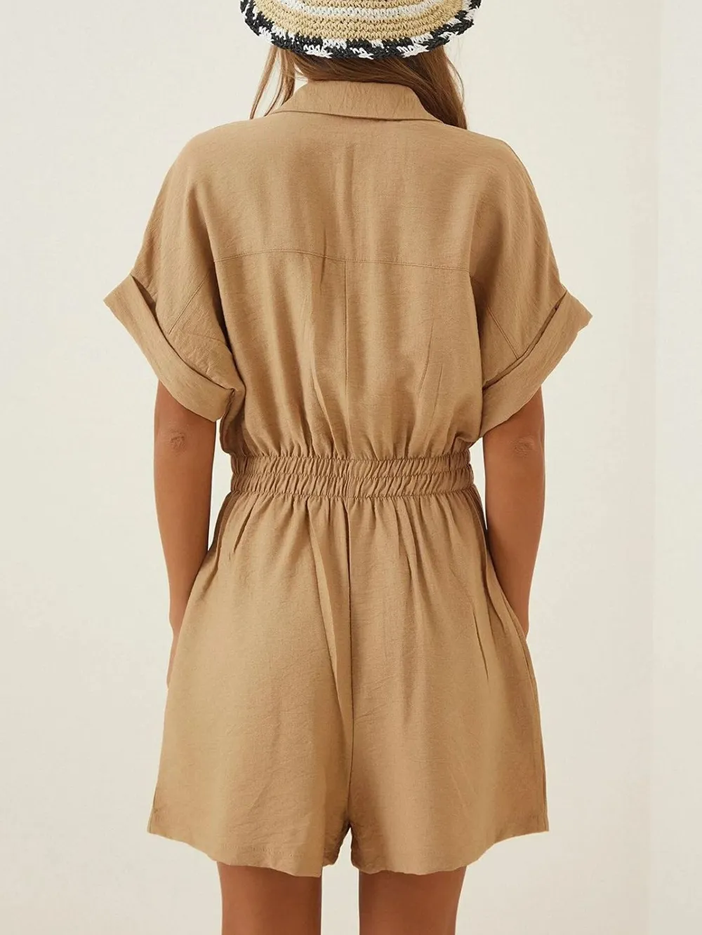 Johnny Collar Short Sleeve Romper, image 4