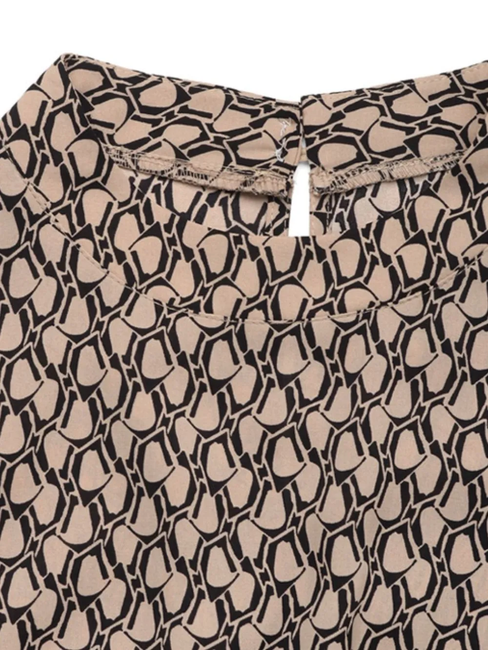 Printed Mock Neck Sleeveless Jumpsuit, image 4