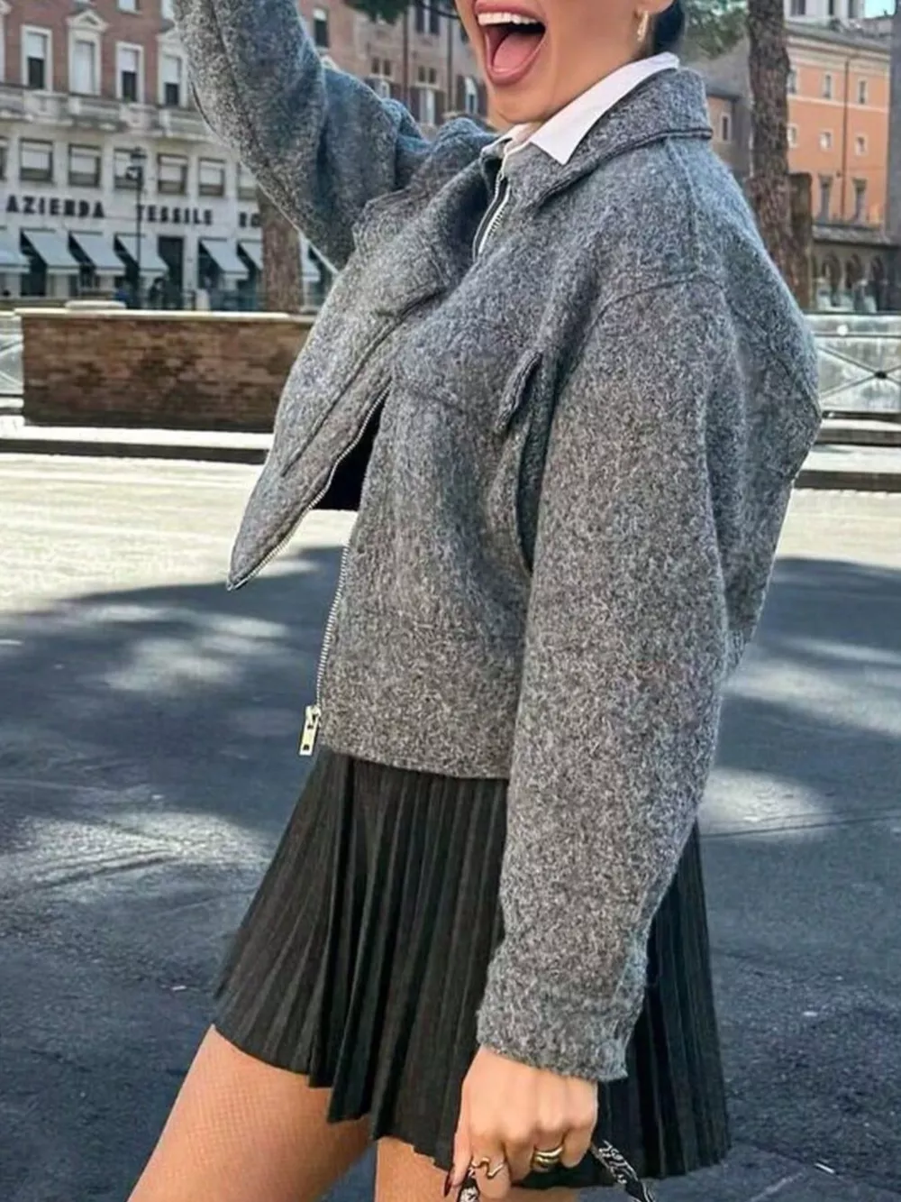 Zip Up Cropped Jacket, image 6