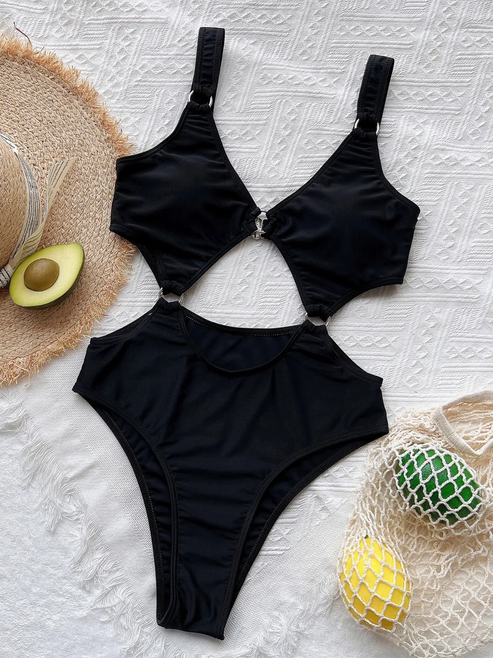 Cutout Plunge One-Piece Swimwear, image 3