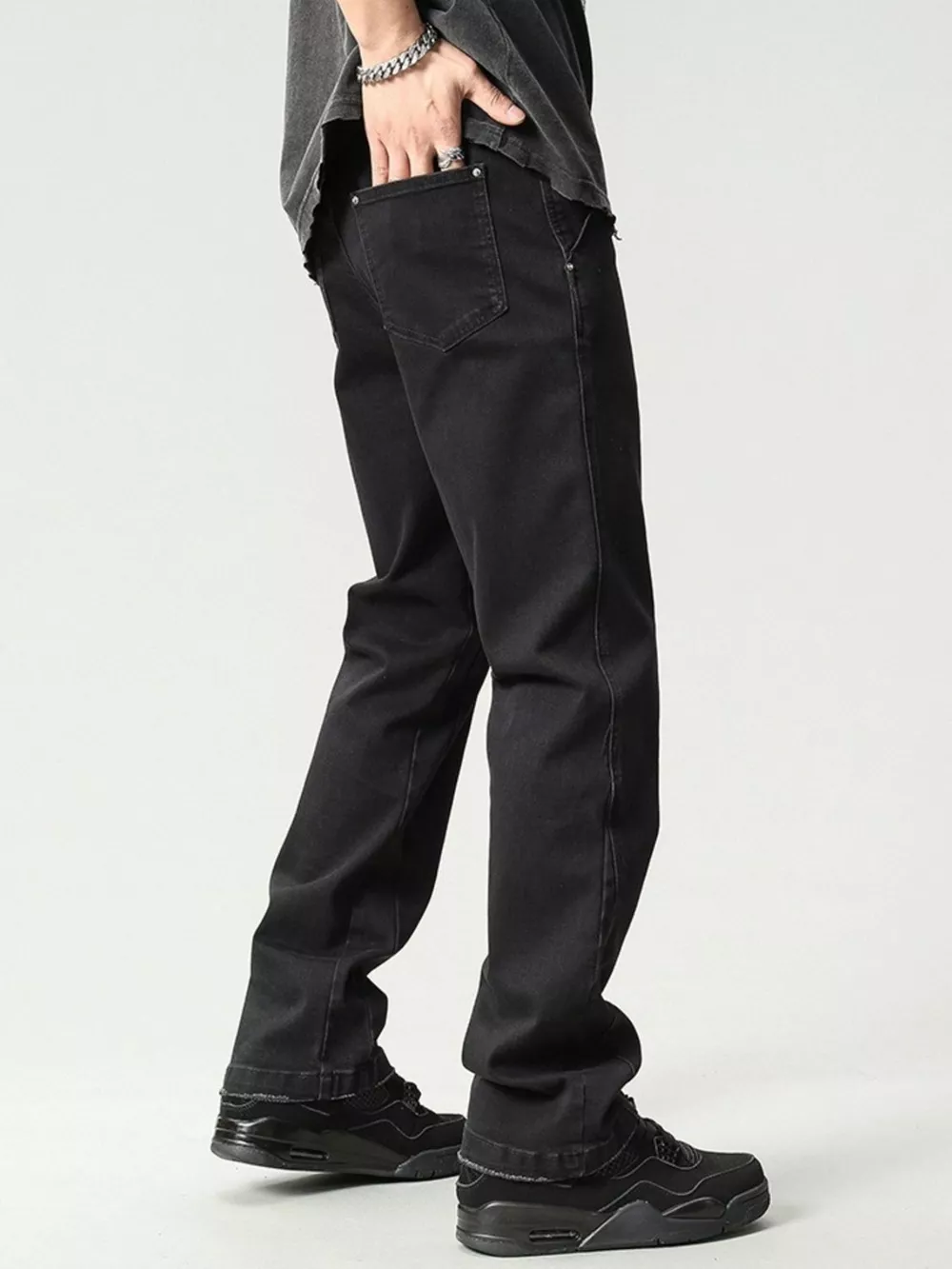 Men's Washed Loose Fit Jeans, image 6