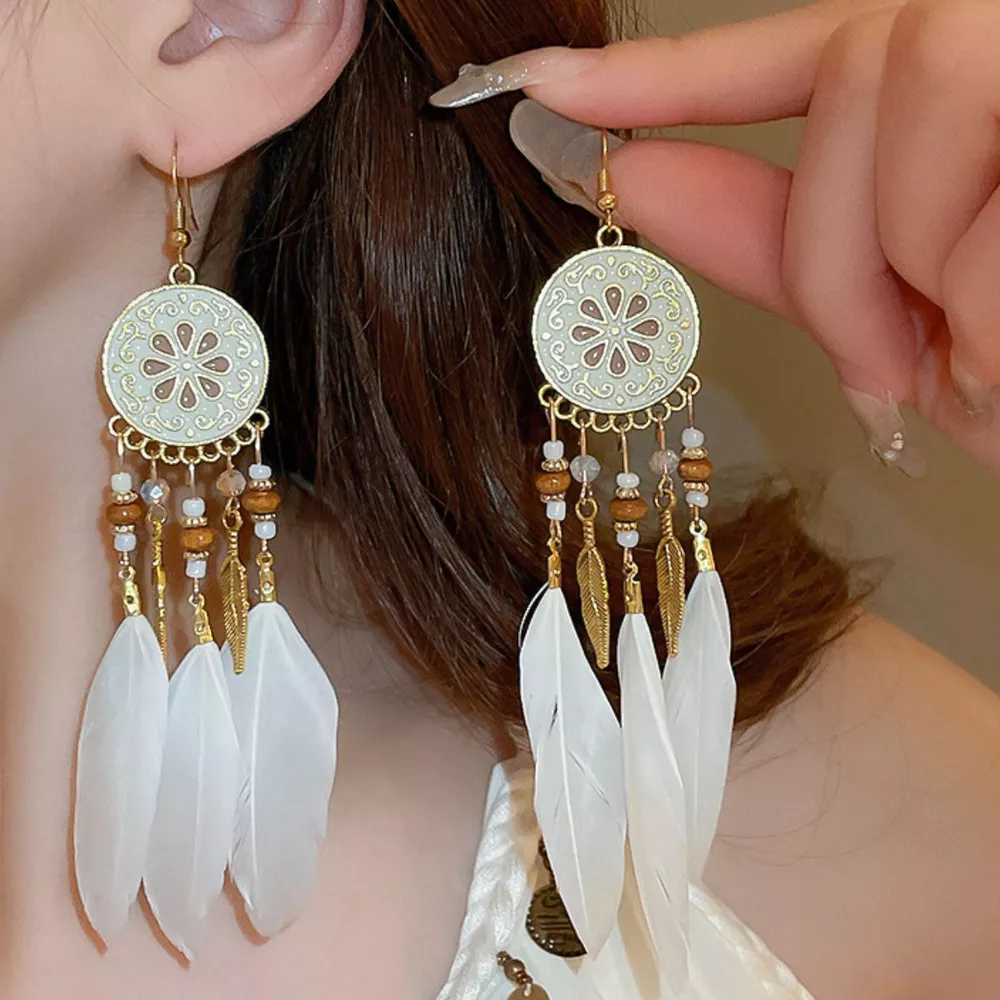 18K Gold-Plated Stainless Steel Dangle Earrings, image 3