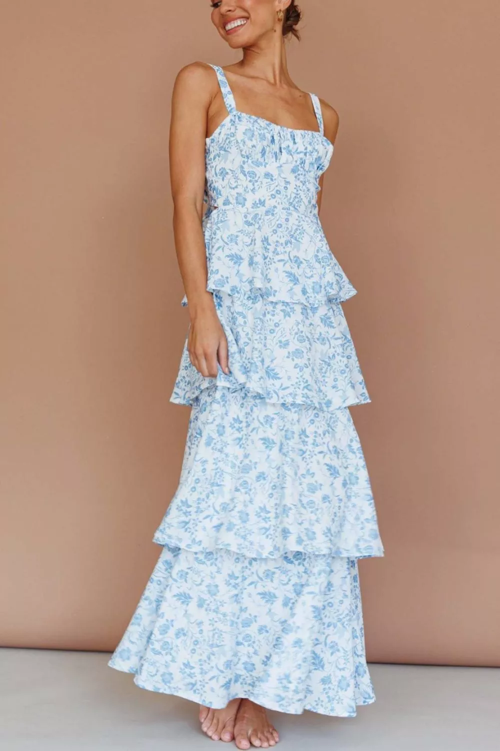 Floral Layered Maxi Dress, image 4