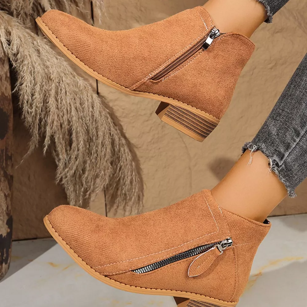 Point Toe Block Heels Boots, image 21
