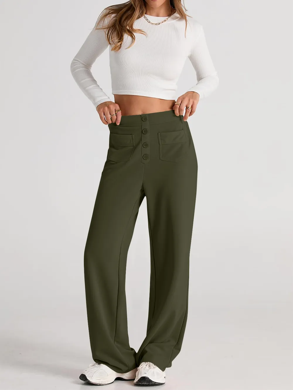 High Waist Wide Leg Pants, image 19