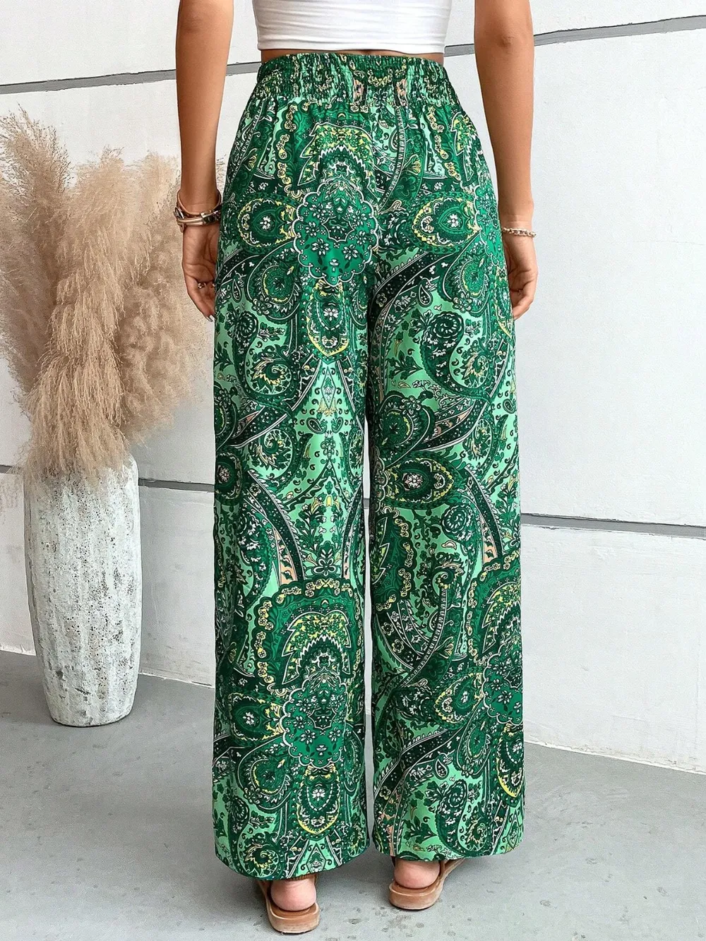 Printed Wide Leg Pants, image 20