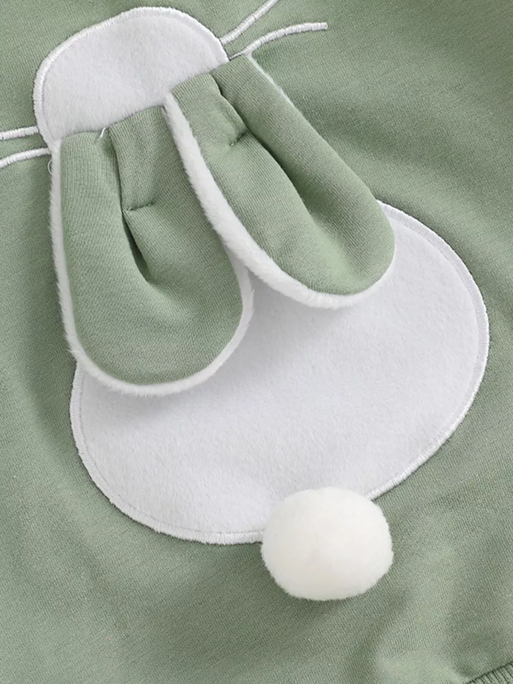 Children's Bunny Applique Top and Pants Outfit Set, image 4