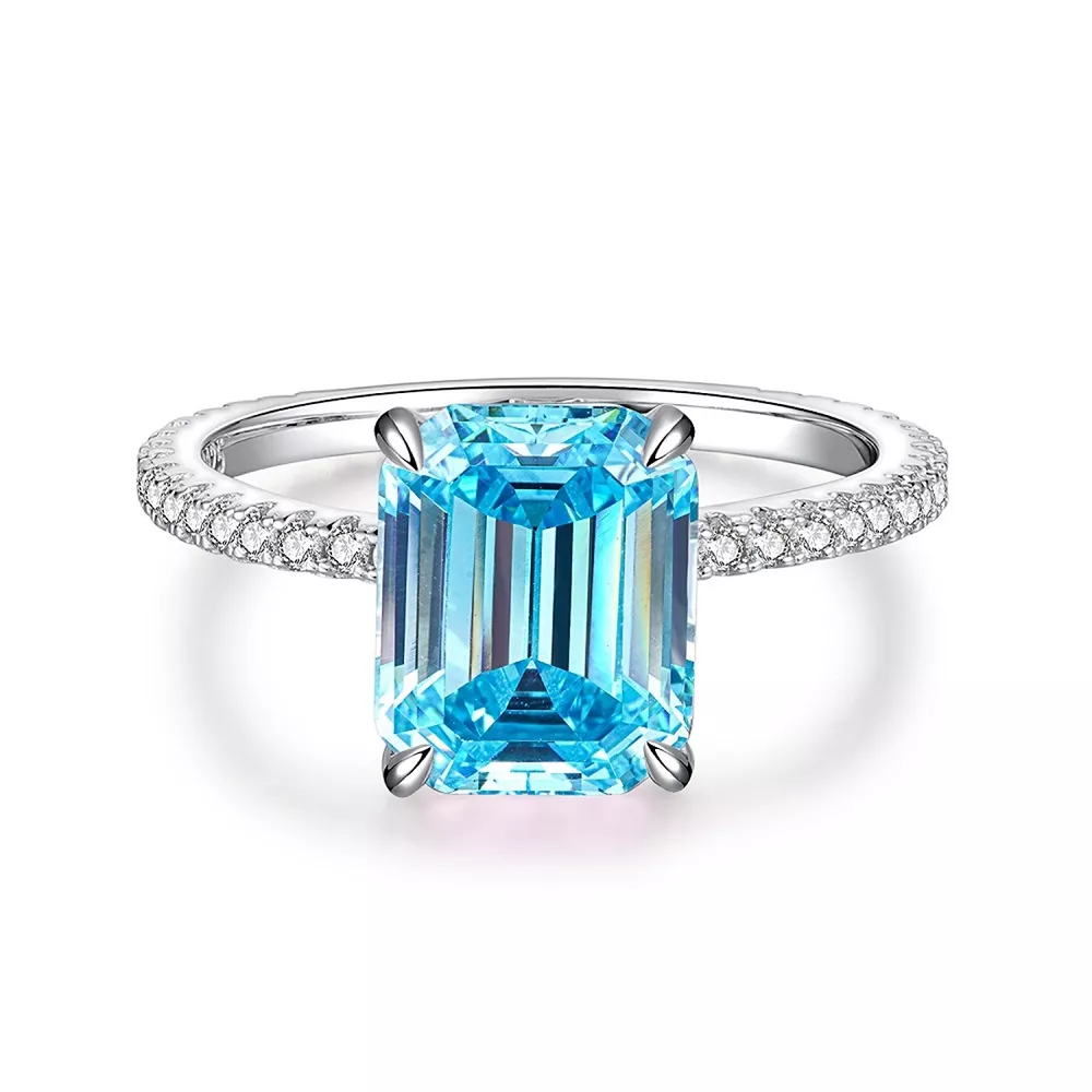 925 Sterling Silver Rectangle Ring, image 9
