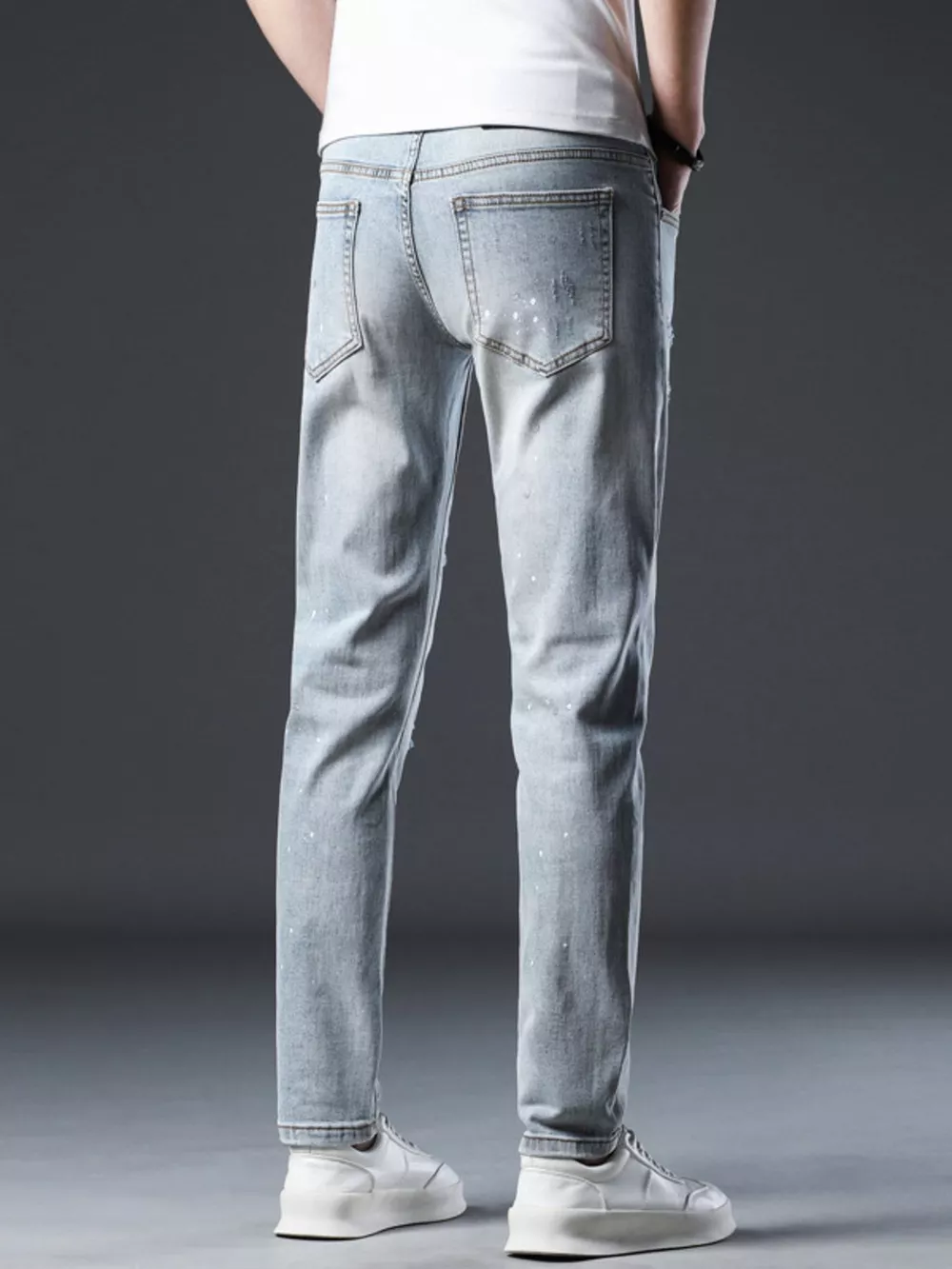 Men's Distressed Slim Fit Jeans, image 6