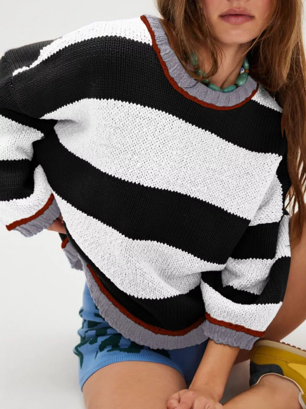 Color Block Round Neck Sweater, image 13