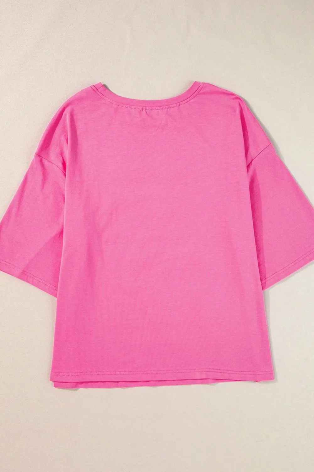 Color Block Star Patched Oversized T-Shirt, image 16