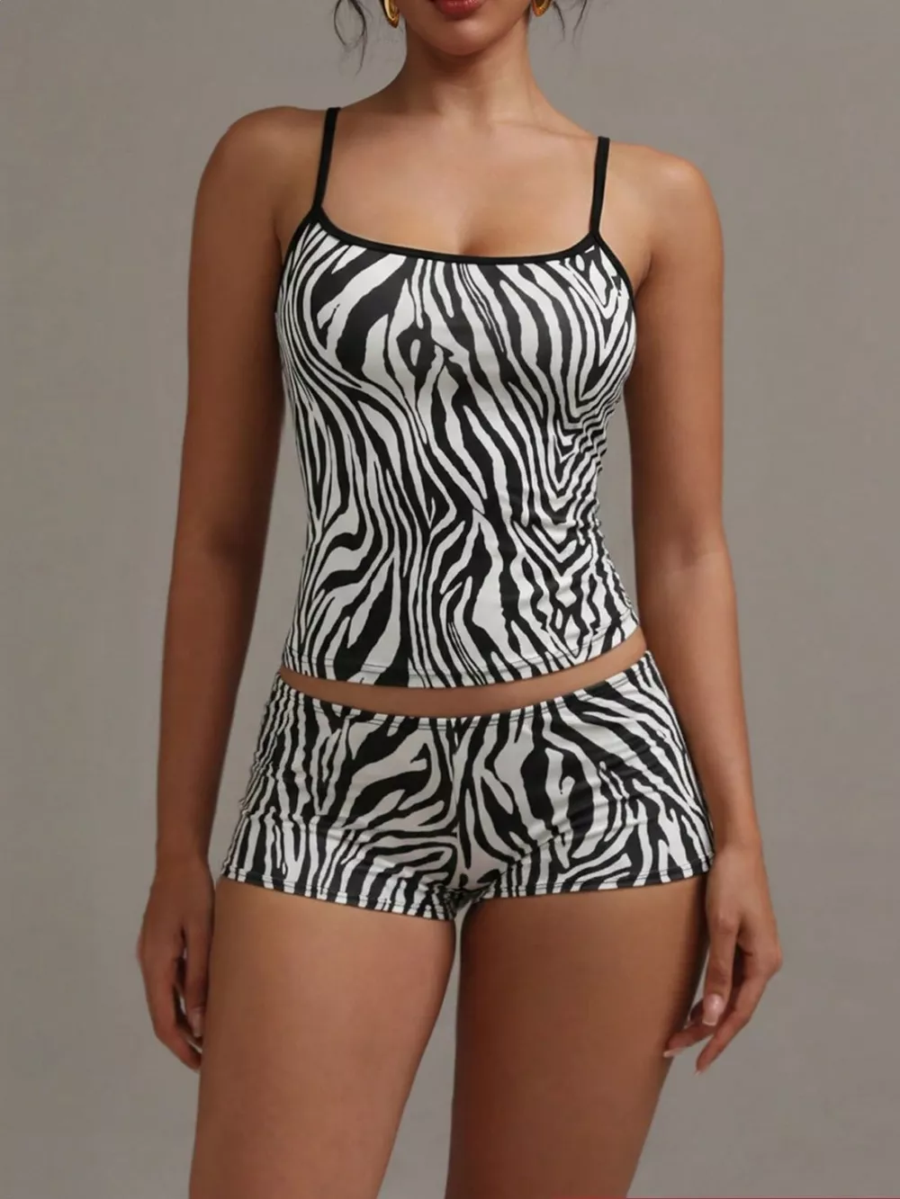 Leopard Print Cami ad Shorts Set, image 6