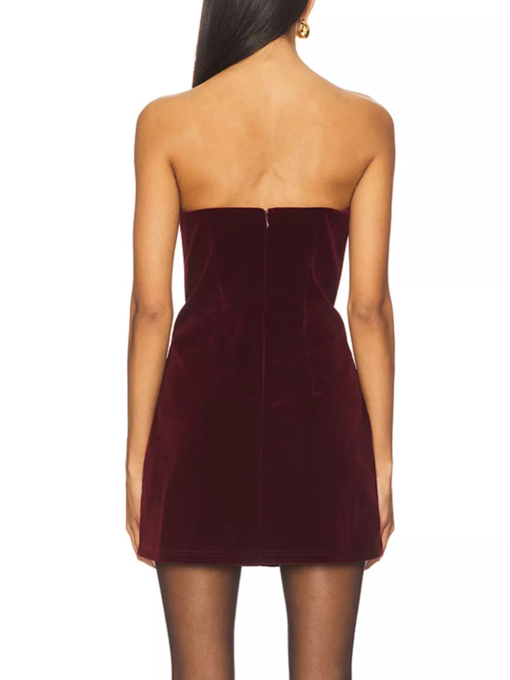 Heart Cutout Velvet Mini Dress, image 4