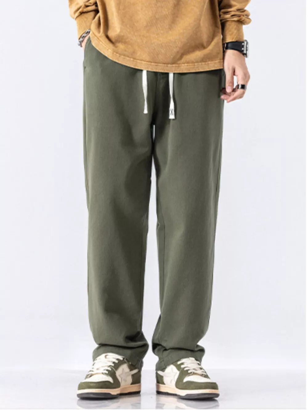 Men's Full Size Casual Loose-Fit Drawstring Pants Plus Size, image 9