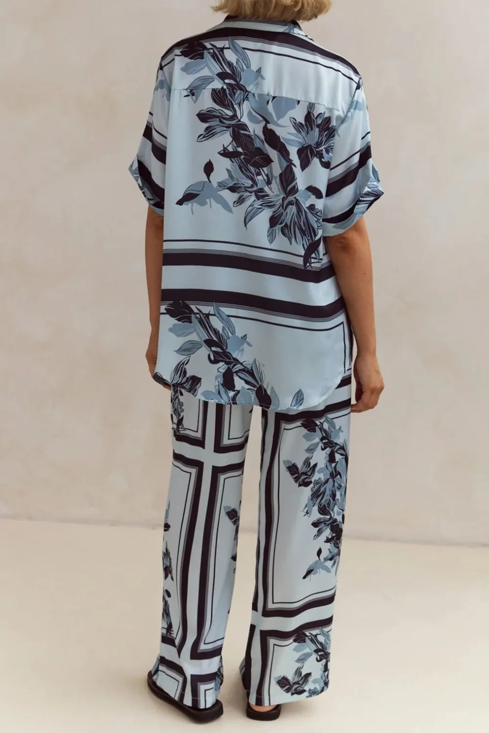 Printed Button Up Shirt and Pants Set, image 19