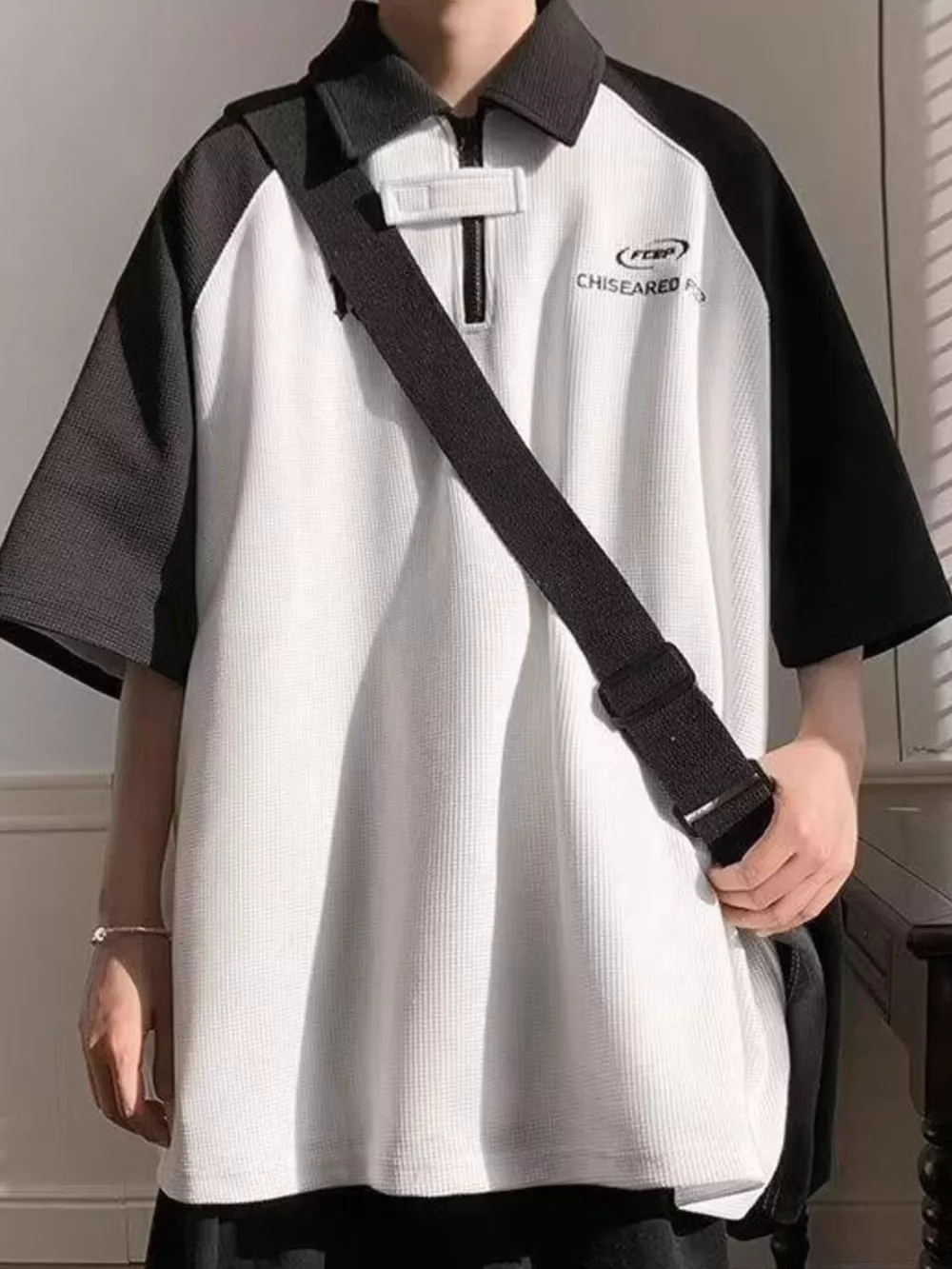 Men's Plus Size Two-Tone Casual Polo, image 3