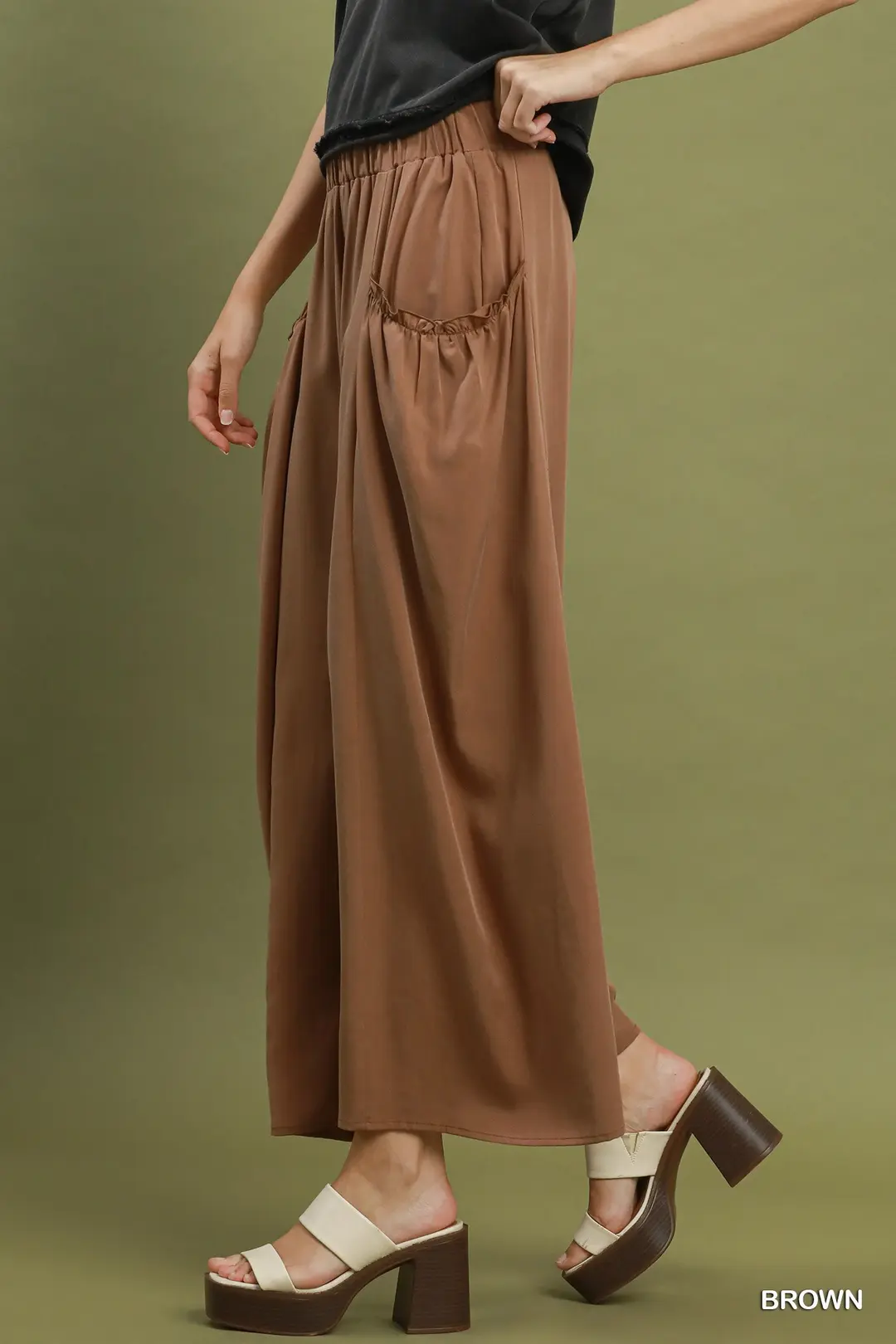 Flowy Wide Leg Pocket Pants, image 2