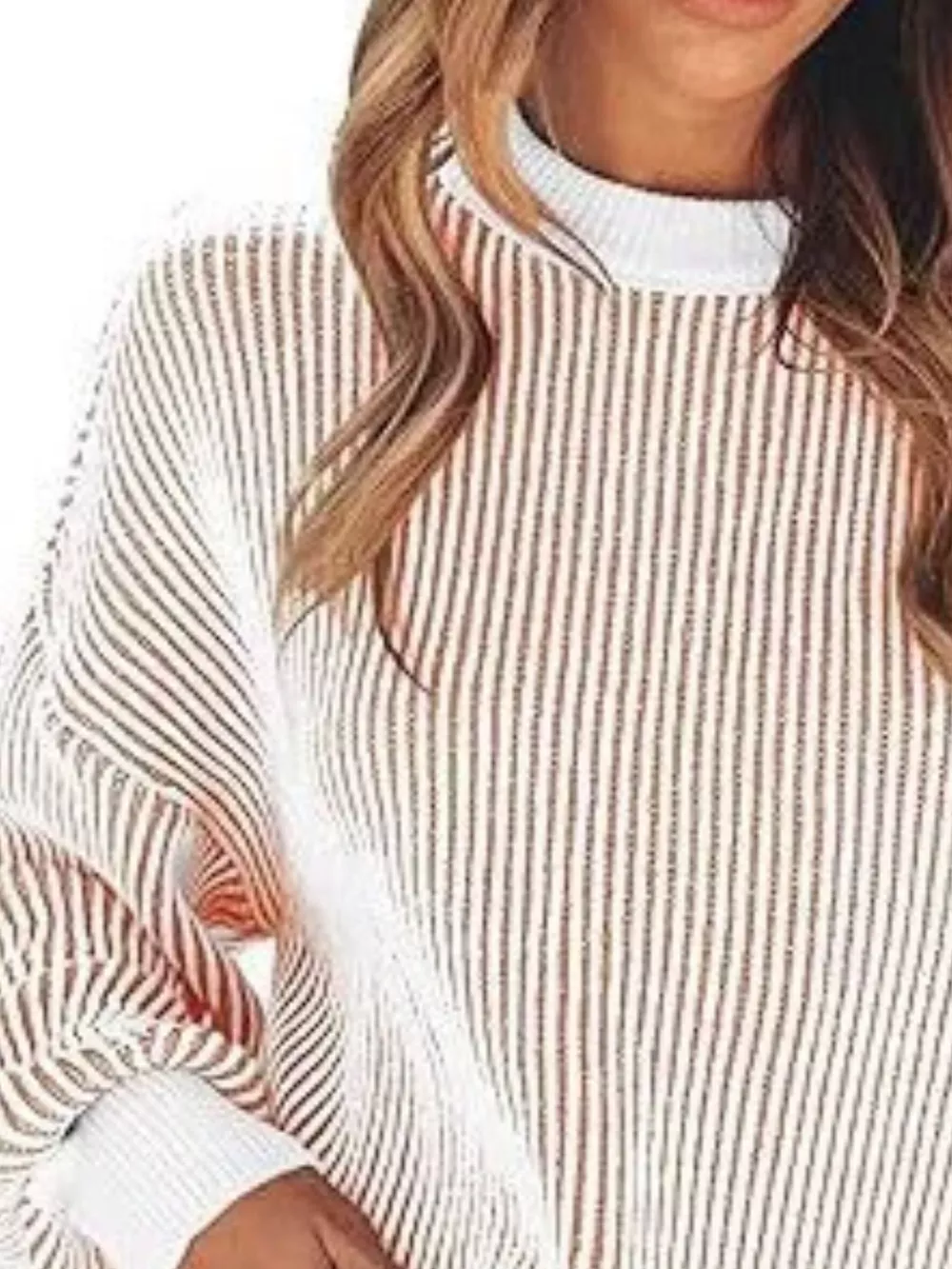 Stripe Dropped Shoulder Sweater, image 8