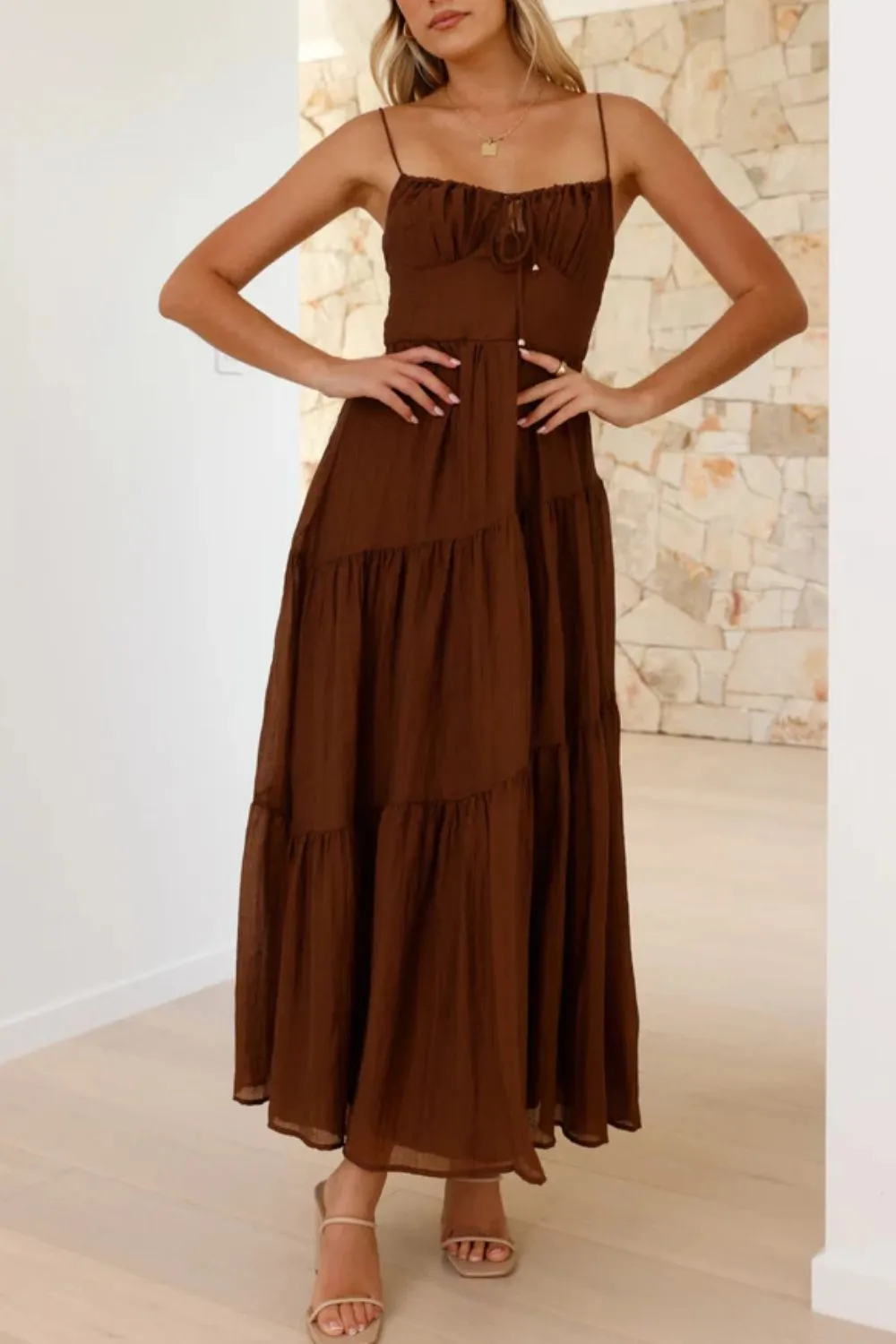Ruched Smocked Back Cami Dress, image 18