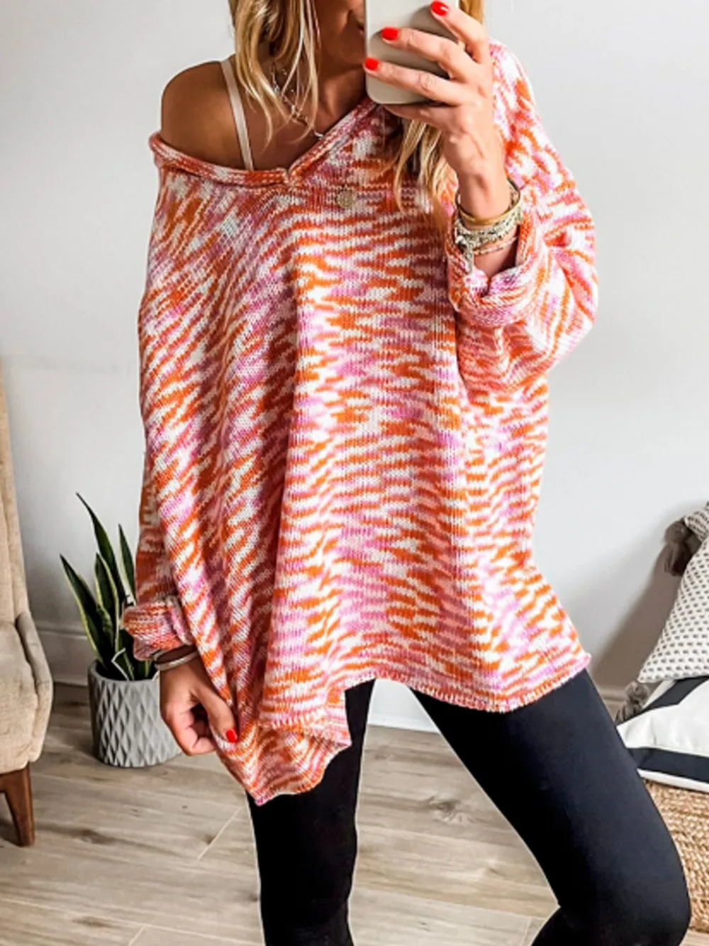 Multi-Color V-Neck Sweater, image 4