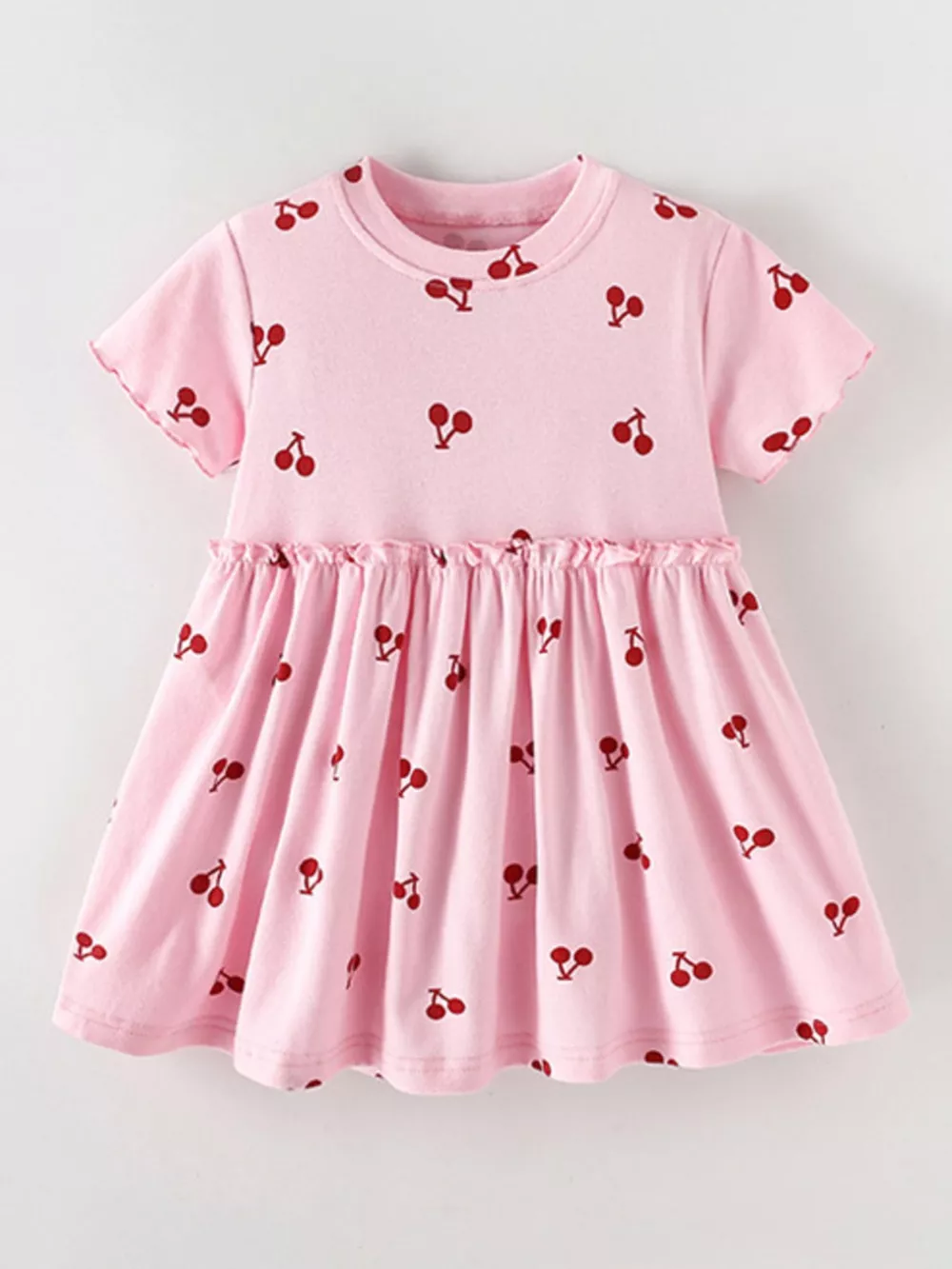 Children's Cherry Print Short Sleeve Dress, image 2