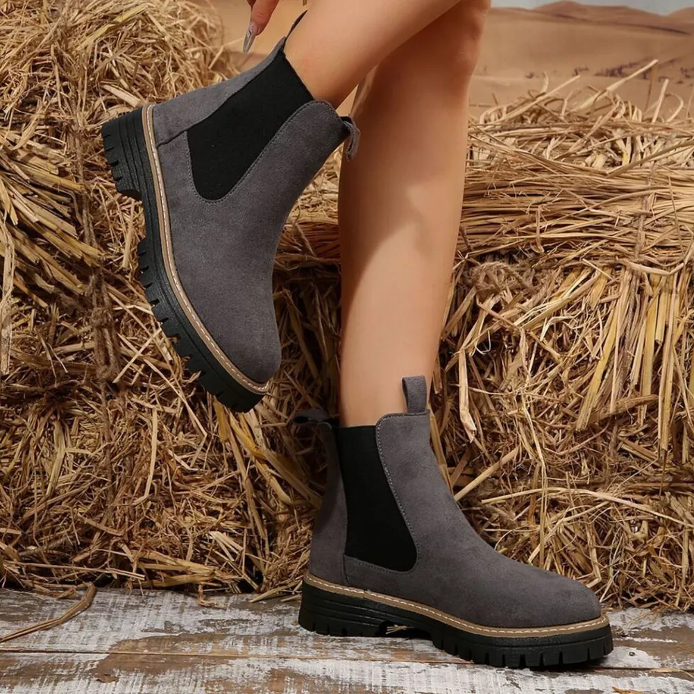 Round Toe Platform Boots, image 3