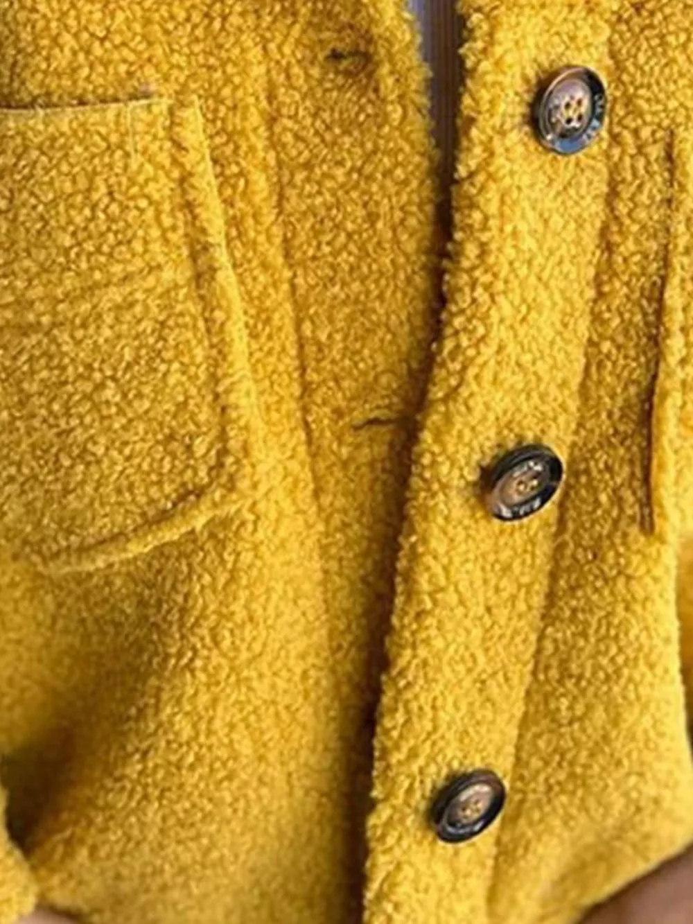 Full Size Single-Breasted Sherpa Shacket Plus Size, image 12