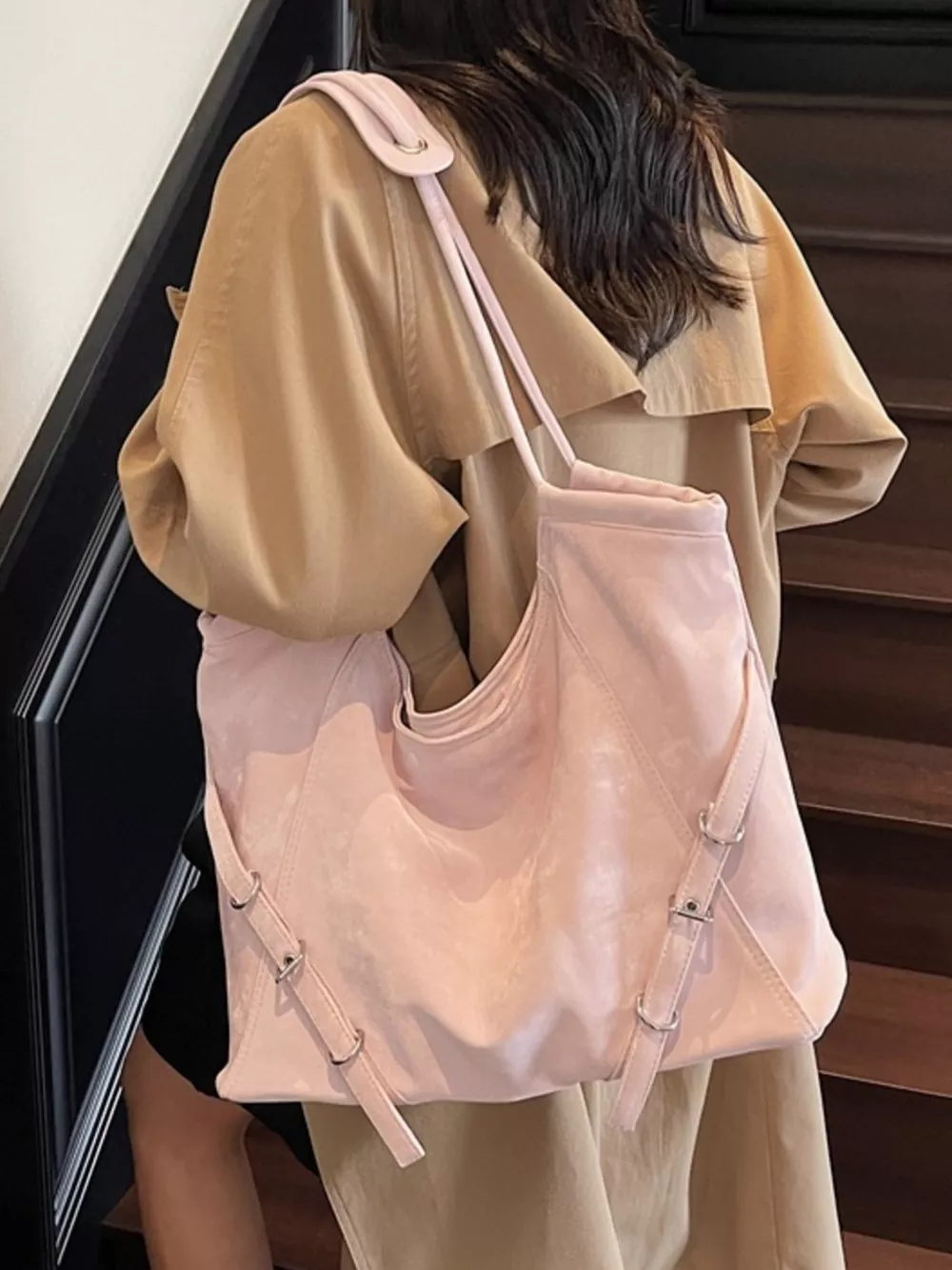 Faux Leather Tote Bag, image 3