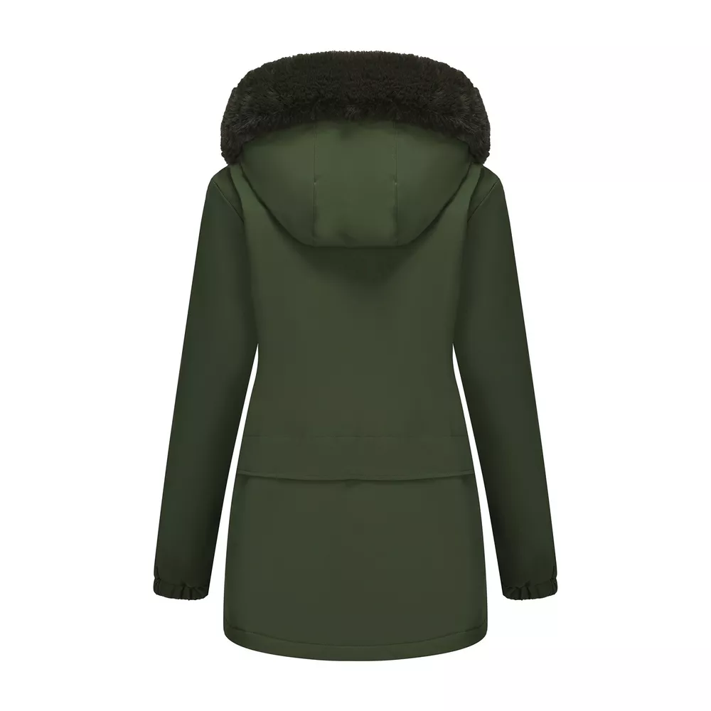 Full Size Fur Hooded Warm Winter Parka Outerwear Plus Size, image 22