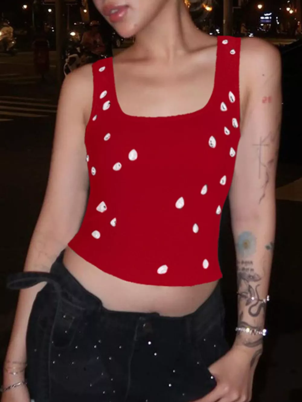 Bead Embellished Square Neck Tank, image 25