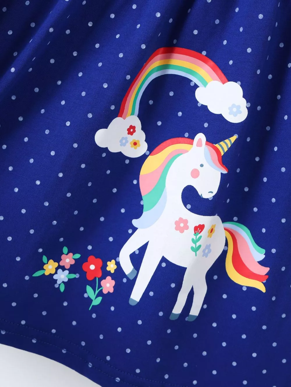 Children's Polka Dot Unicorn Rainbow Dress, image 4