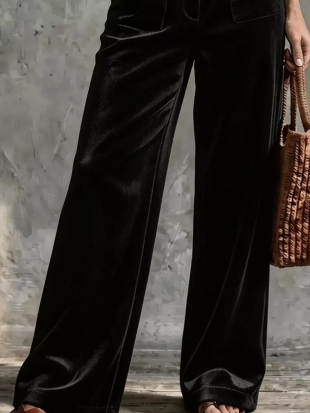 Full Size Velvet Wide-Leg Pants Plus Size, image 18