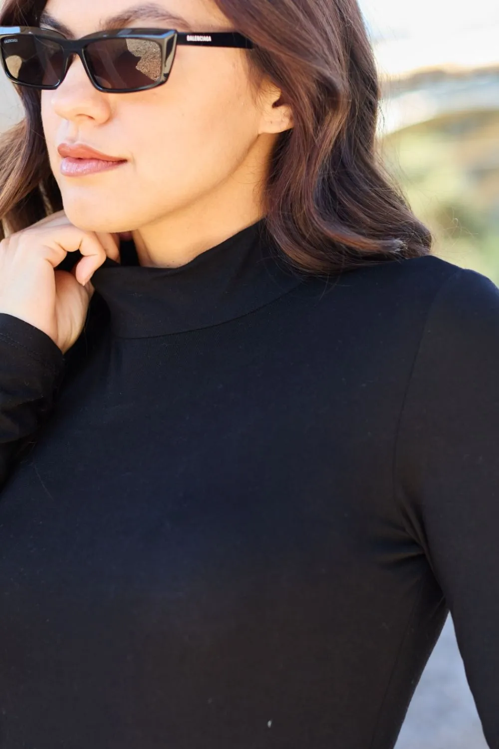 Full Size Mock Neck Long Sleeve Bodysuit, image 25